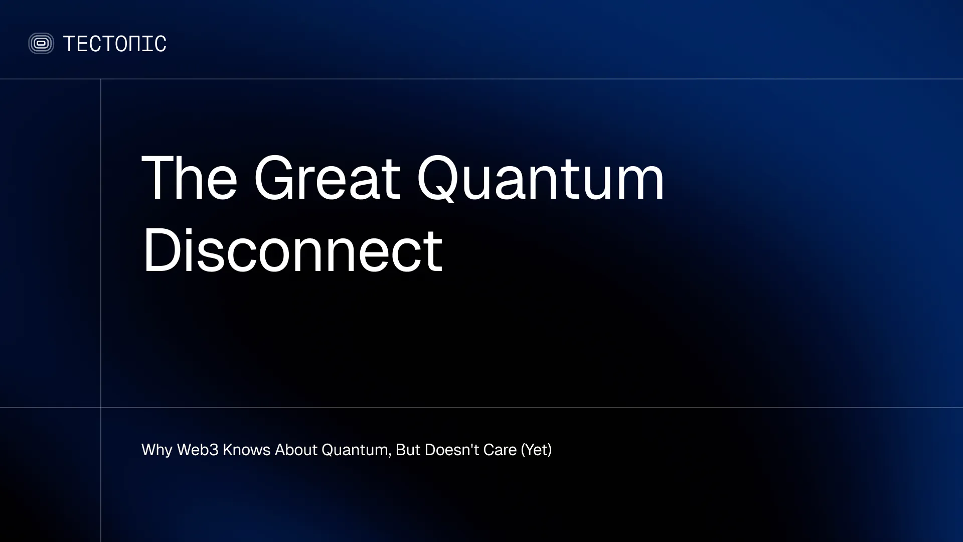 The Great Quantum Disconnect: Why Web3 Knows About Quantum, But Doesn't Care (Yet)