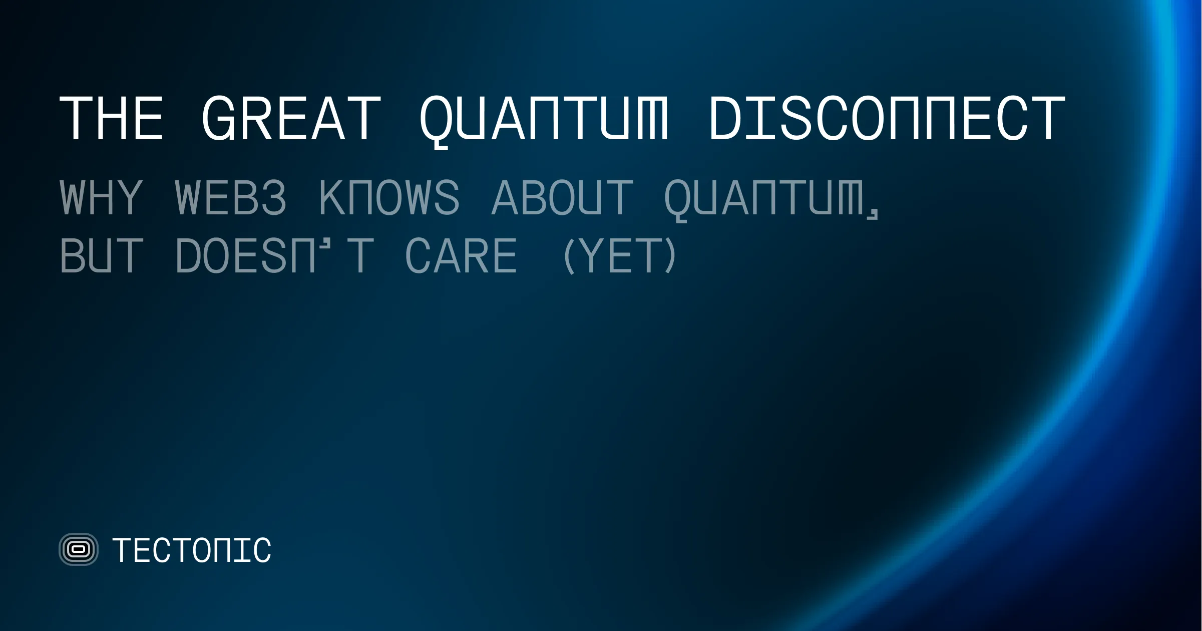 The Great Quantum Disconnect: Why Web3 Knows About Quantum, But Doesn't Care (Yet)